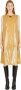 Raf Simons Glanzende Ribbon Back Jurk Beige Dames - Thumbnail 1