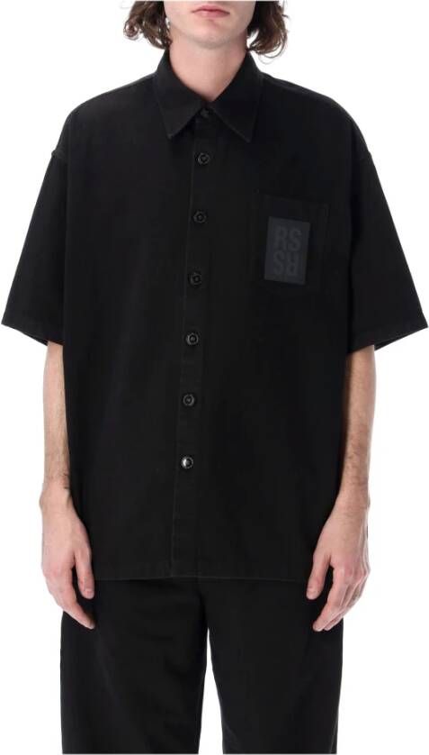 Raf Simons Mens Clothing Shirts Black Ss23 Zwart Heren