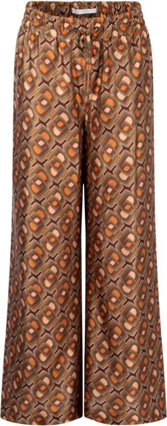 RAFFAELLO ROSSI Wide Trousers Bruin Dames
