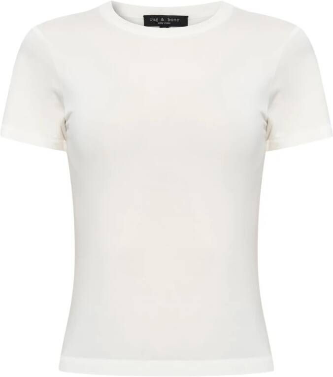 Rag & Bone Modal-Mix Korte Mouw T-shirt White Dames