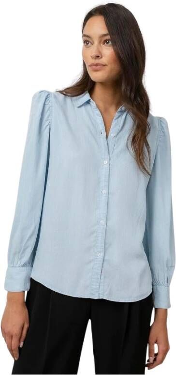 Rails Lichtgewicht Tencel Denim Blouse Blauw Dames