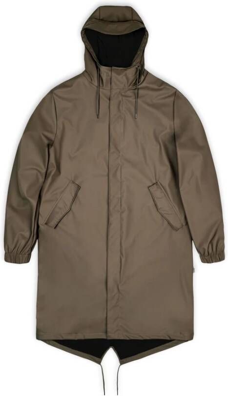 Rains 18140 fishtail parka wood Bruin