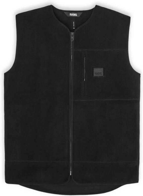 Rains 18510 fleece vest black Zwart Heren