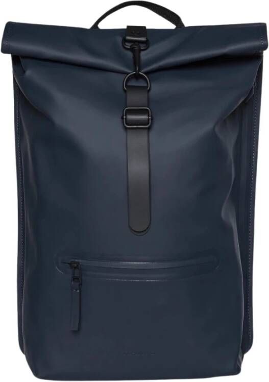 Rains Rolltop Waterproof Backpack Blauw
