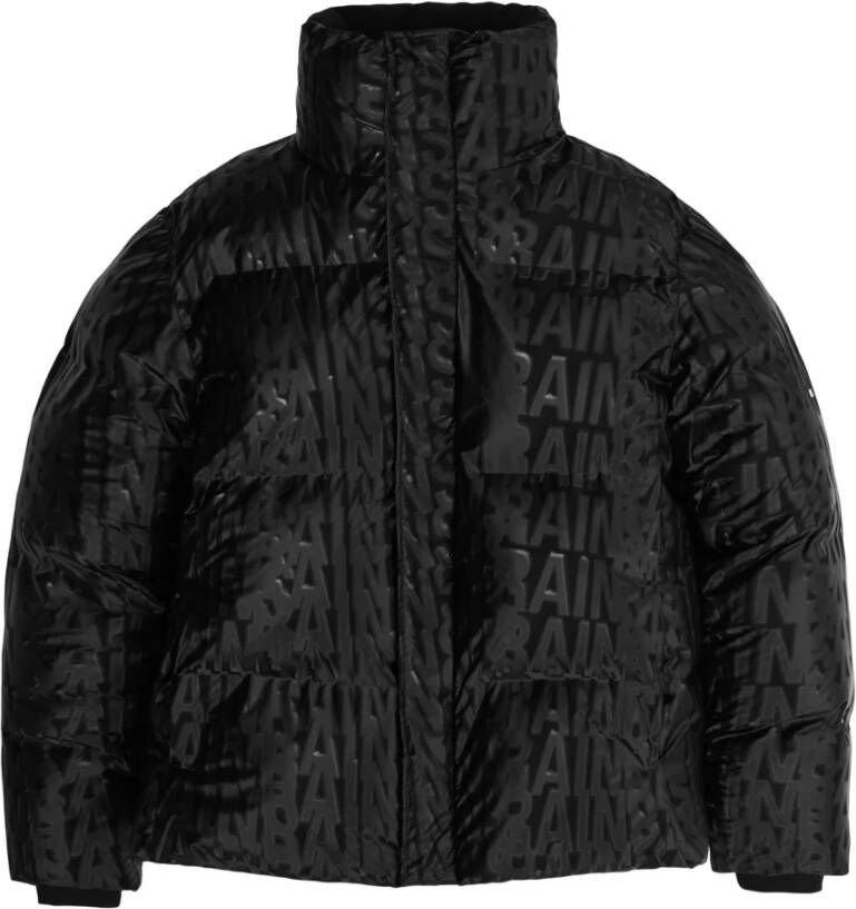Rains Boxy puffer jas Zwart Dames