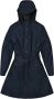 Rains Donkerblauwe Curve Jas met A-Lijn Pasvorm en Riem Blauw Dames - Thumbnail 2