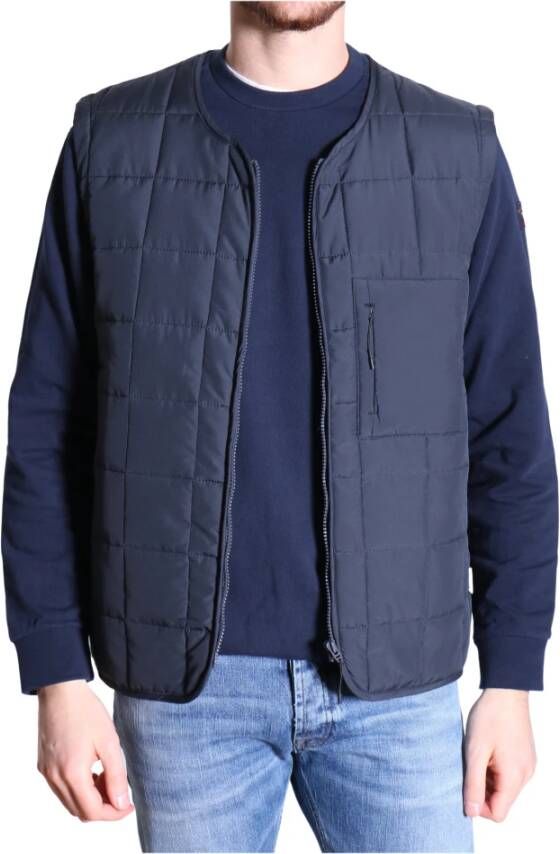 Rains Elegante Gelaagde Vest voor Heren Blauw Heren
