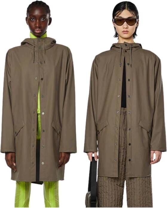 Rains Essentieel lang jas Bruin Unisex
