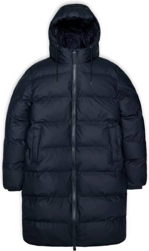 Rains Waterdichte Winter Puffer Jas Blauw Dames