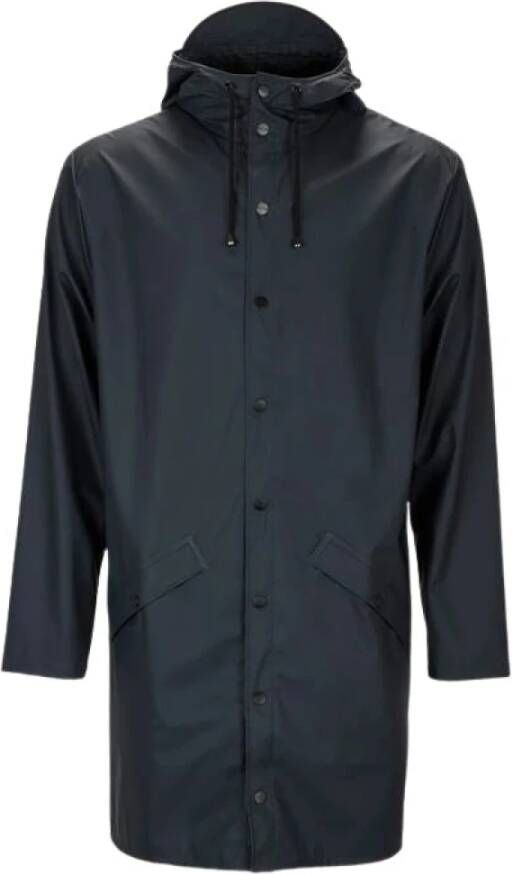 Rains Lange jas Blauw Unisex