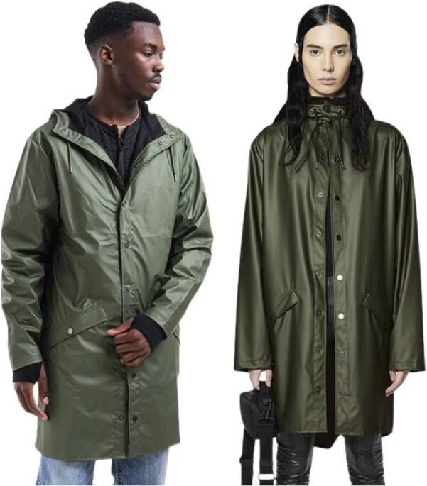 Rains Lange regenjas Groen Unisex
