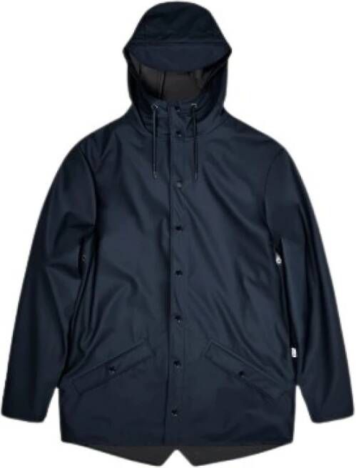 Rains Moderne Unisex Waterdichte Jas Zwart Dames