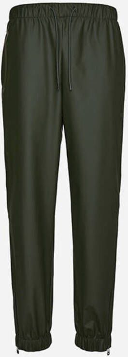 Rains Waterafstotende technische broek met elastische tailleband Green Heren