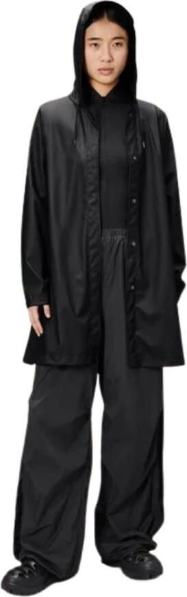 Rains Zwarte Waterdichte Jas met Capuchon Black - Foto 13
