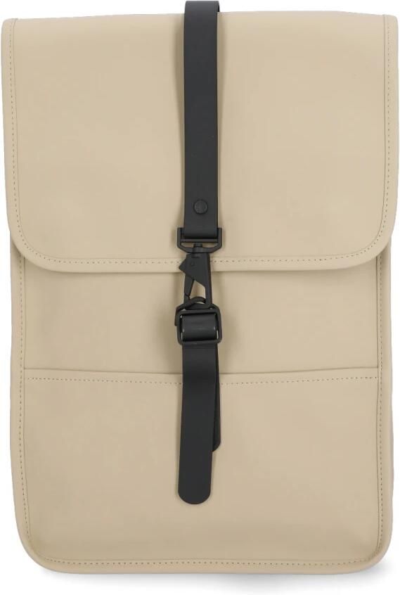 Rains Mini Rugzak Waterdicht Laptopvak Magnetische Sluitingen Beige Unisex - Foto 4