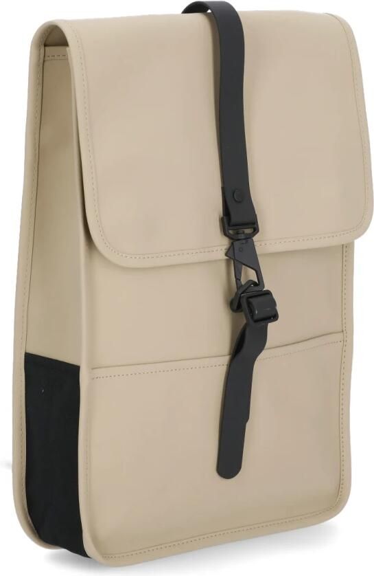 Rains Mini Rugzak Waterdicht Laptopvak Magnetische Sluitingen Beige Unisex - Foto 6