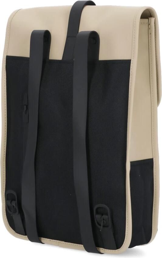 Rains Mini Rugzak Waterdicht Laptopvak Magnetische Sluitingen Beige Unisex - Foto 7