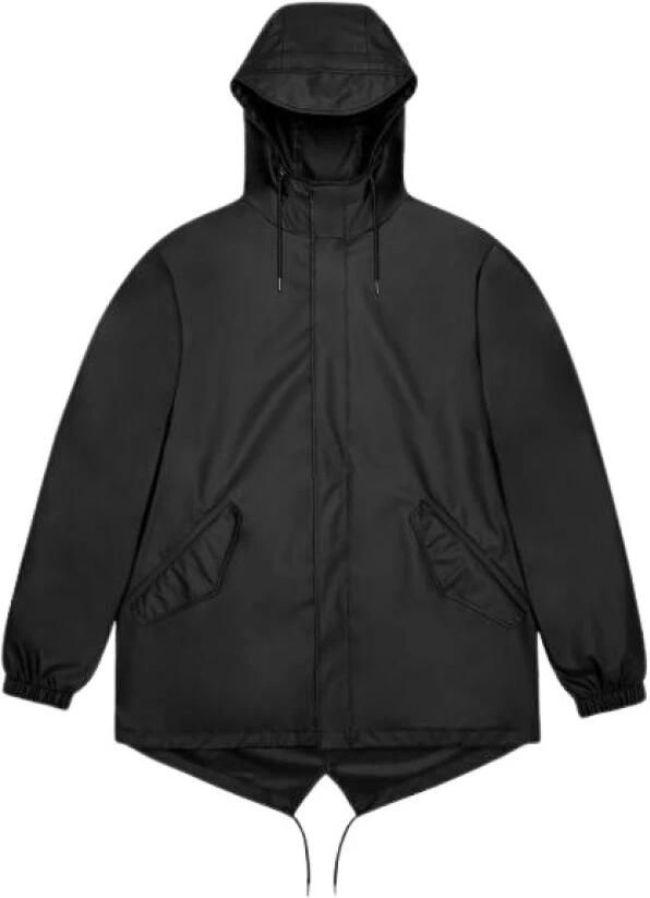 Rains Waterdichte jas met capuchon en ritssluiting Black Heren - Foto 2