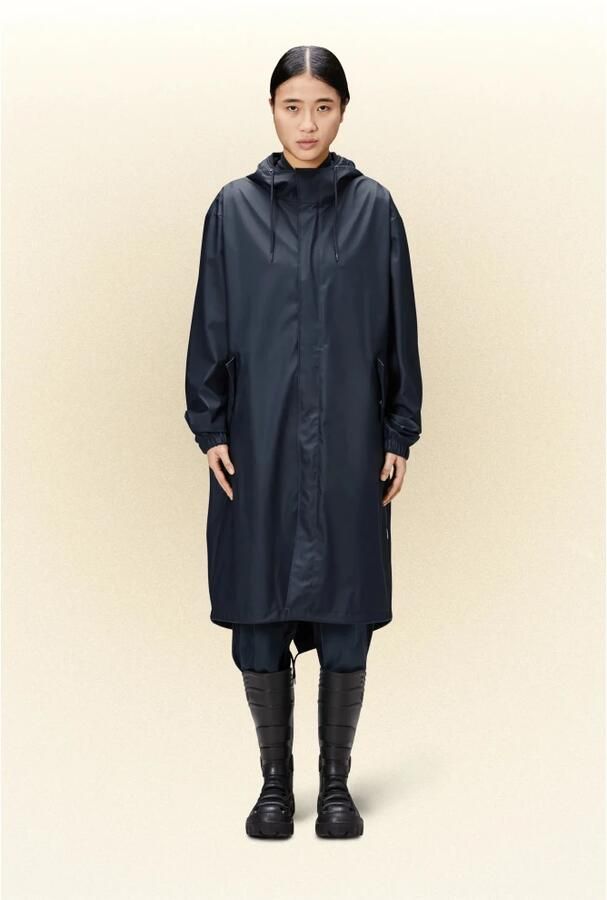 Rains Minimalistische Waterdichte Fishtail Parka Blauw Dames - Foto 4