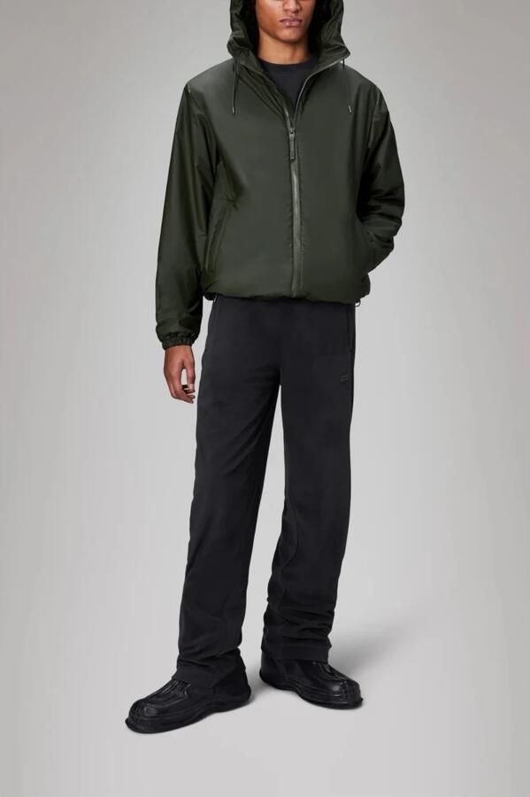 Rains Lange Geïsoleerde Groene Jas Licht Seizoensgebonden Green