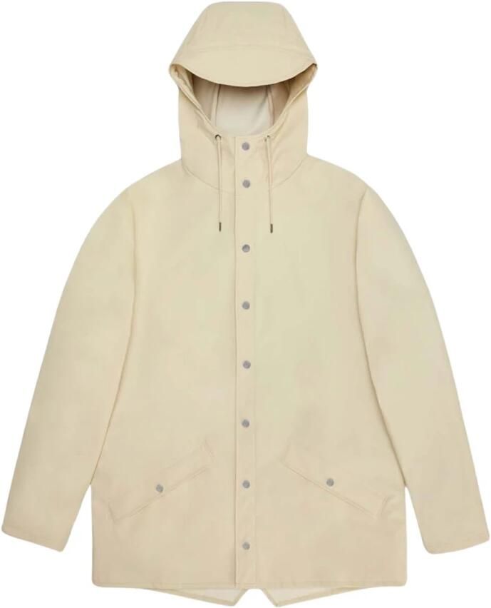 Rains Korte Beige Waterdichte Jas Beige Dames