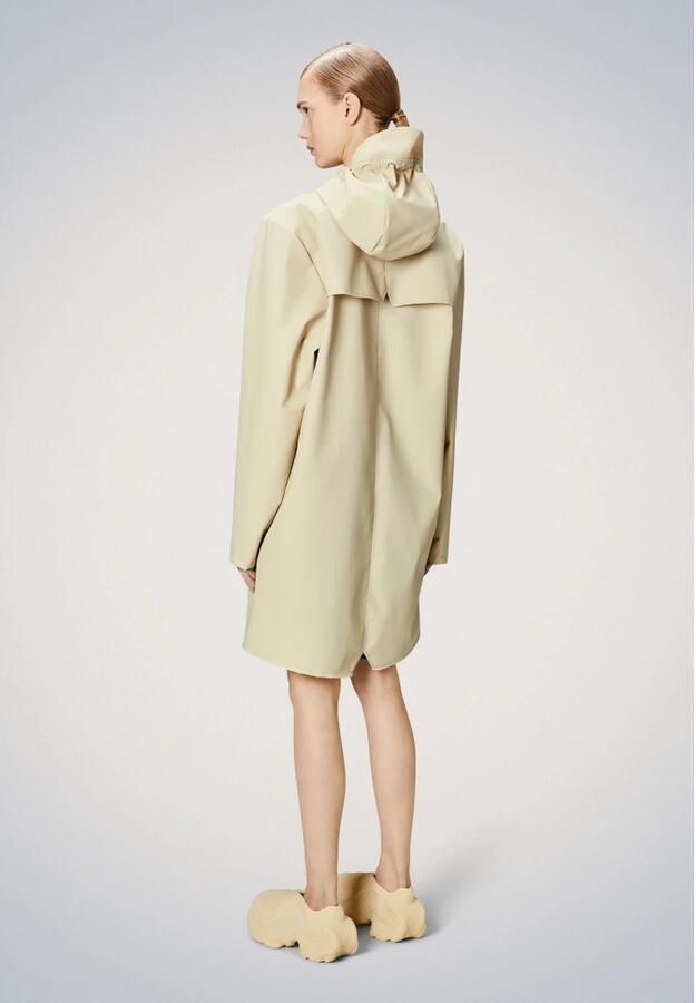 Rains Lange Jas W3 Crème Regenjas Beige Dames
