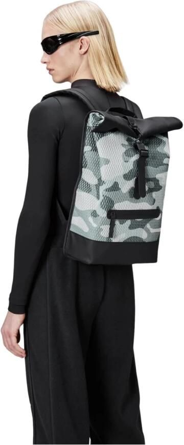 Rains Mesh W3 Rolltop Rugzak Black Unisex - Foto 2