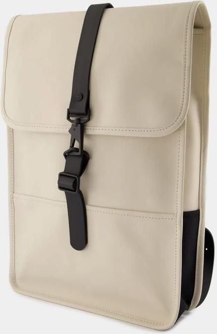 Rains Beige Waterdichte Rugzak met Drukknopen Beige Dames - Foto 4