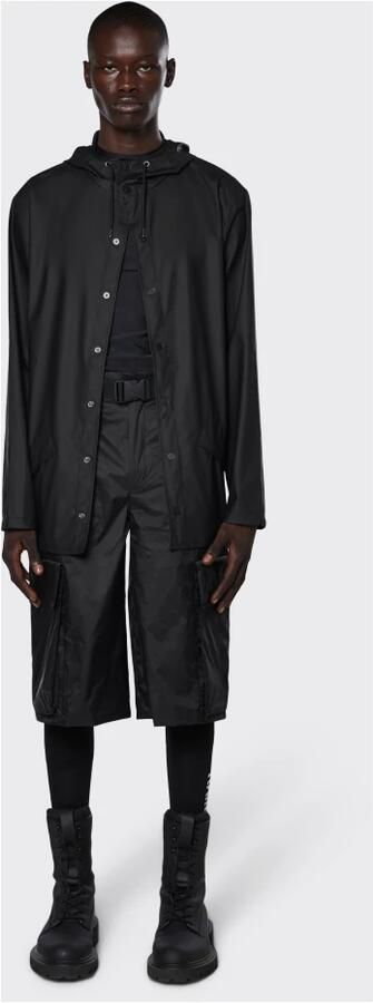 Rains Waterdichte Jas met Verstelbare Capuchon Black - Foto 7