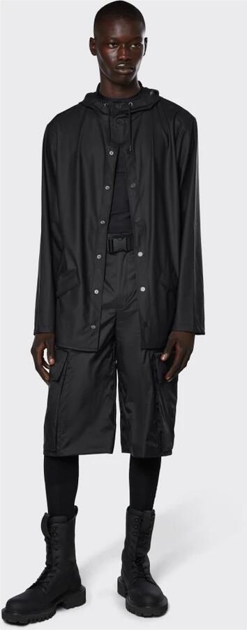 Rains Waterdichte Jas met Verstelbare Capuchon Black - Foto 6