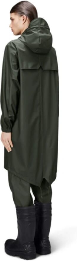 Rains Waterdichte Asymmetrische Regenjas Green Unisex - Foto 6