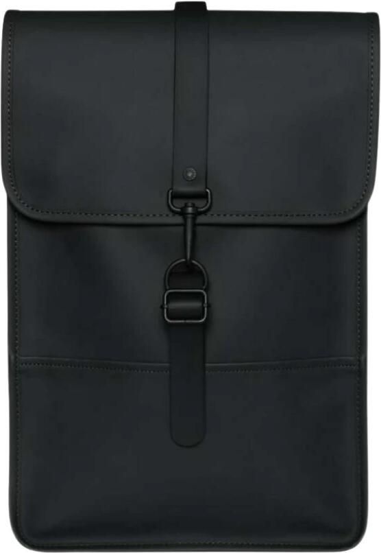 Rains Compacte Waterdichte Rugzak met Laptopvak Black Unisex - Foto 12