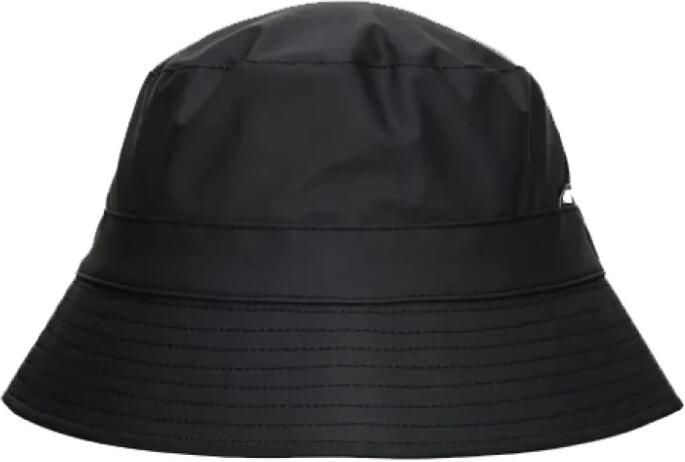 Rains Zwarte Bucket Hat Waterdicht Lichtgewicht Ontwerp Black Unisex - Foto 4