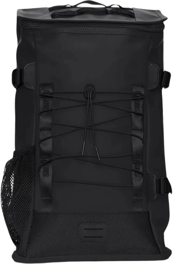 Rains Rugzak met bedrukt logo en verstelbare band Black
