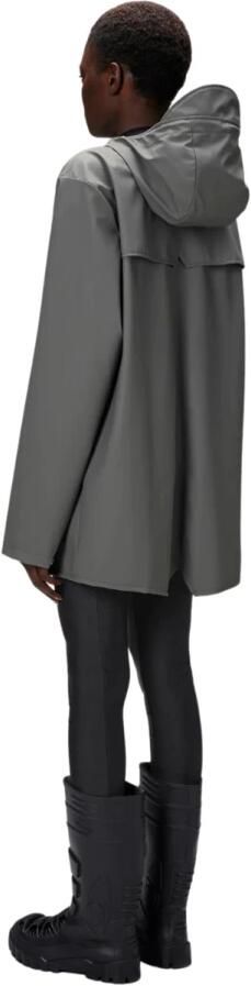 Rains Slate-M Klassieke Jas Waterdichte Hoodie Gray - Foto 6