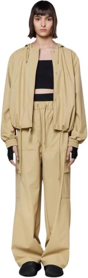 Rains Essential Aesthetics Short Fishtail Parka Jacket Beige - Foto 6