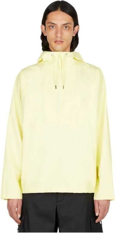 Rains Waterdichte Hoodie Anorak Geel Heren