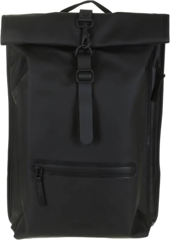 Rains waterdichte rugzak Rolltop zwart