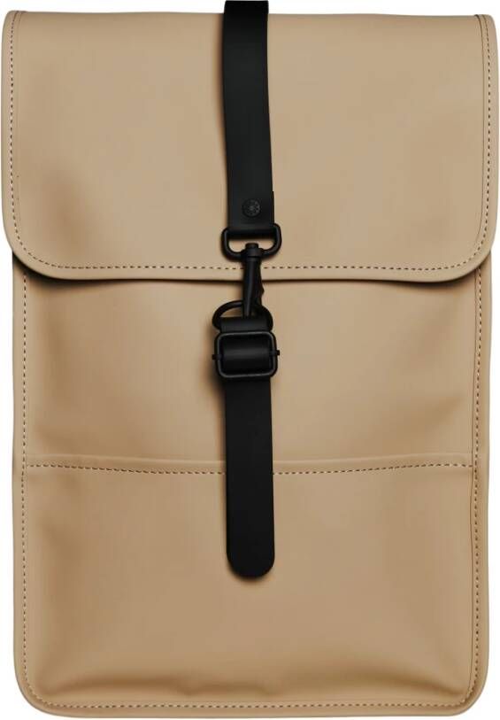 Rains Sand Mini Rugzak Waterdicht Duurzaam Stijlvol Beige Unisex