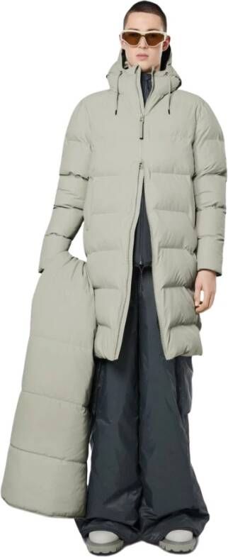 Rains Logo-patch winterjas Beige