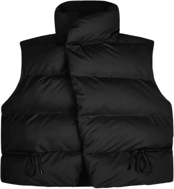Rains Puffer Mouwloos Jack Zwart Black Dames