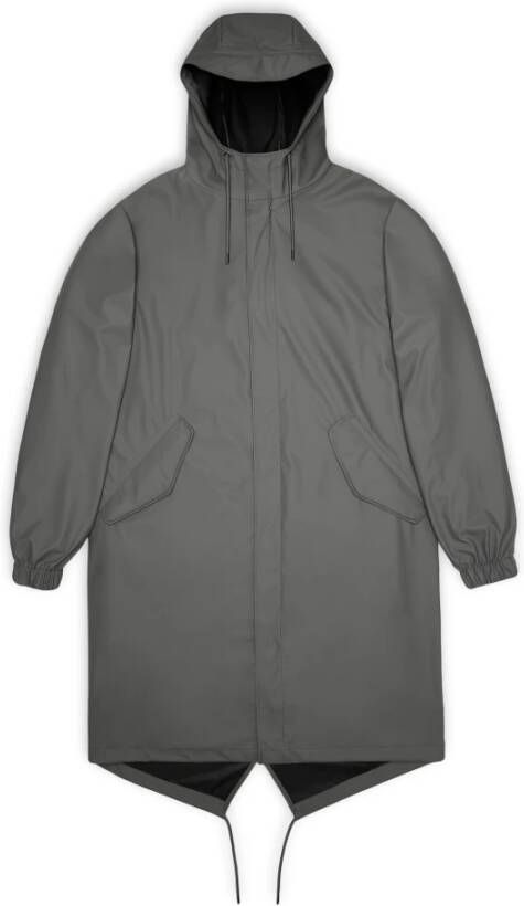 Rains Unisex Fishtail Regenjas Grijs Gray