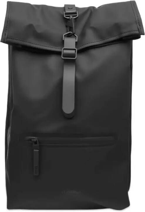 Rains Waterdichte Rolltop Fietsrugzak Zwart Dames