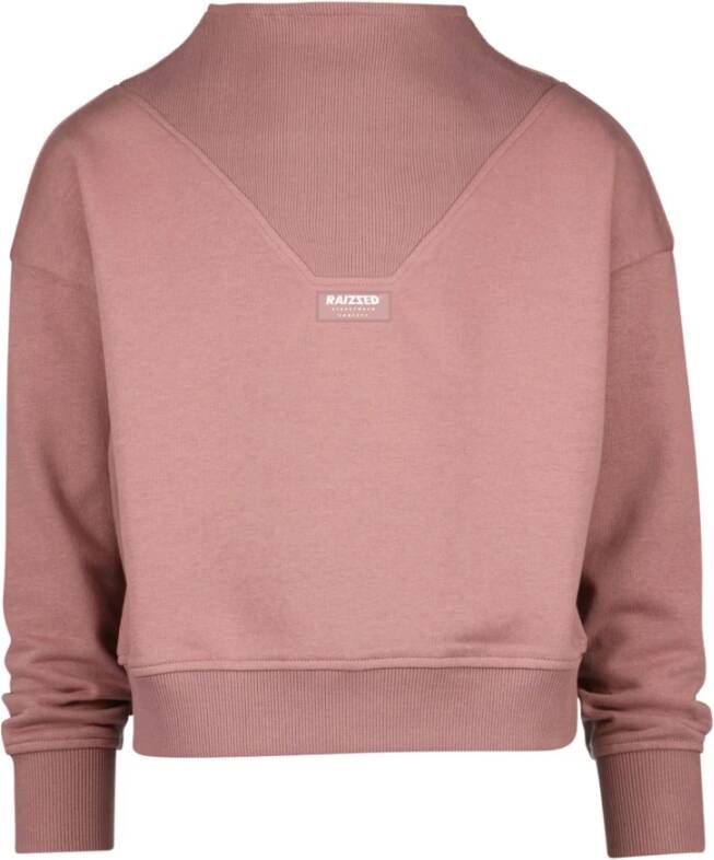 Raizzed sweater roze Meisjes Katoen Opstaande kraag 152