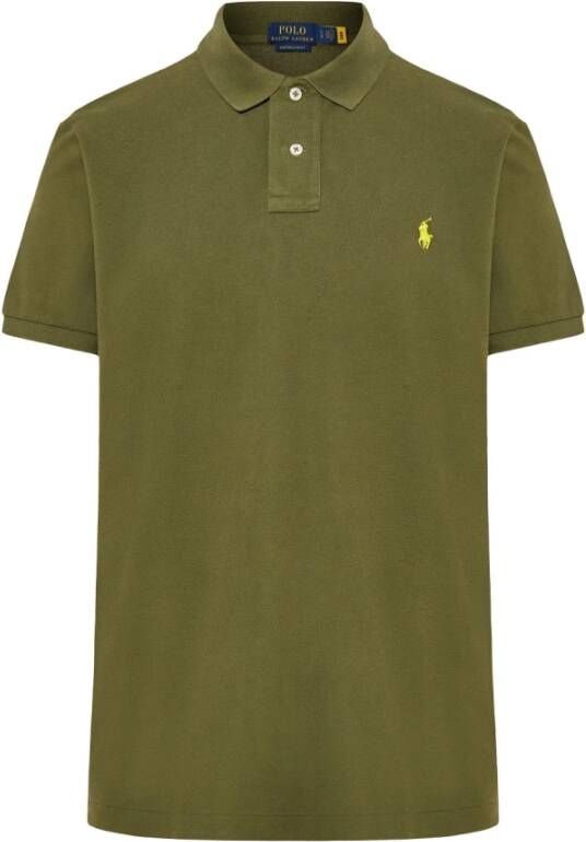 Ralph Lauren Aangepaste Slim Fit Polo Shirt Groen Heren