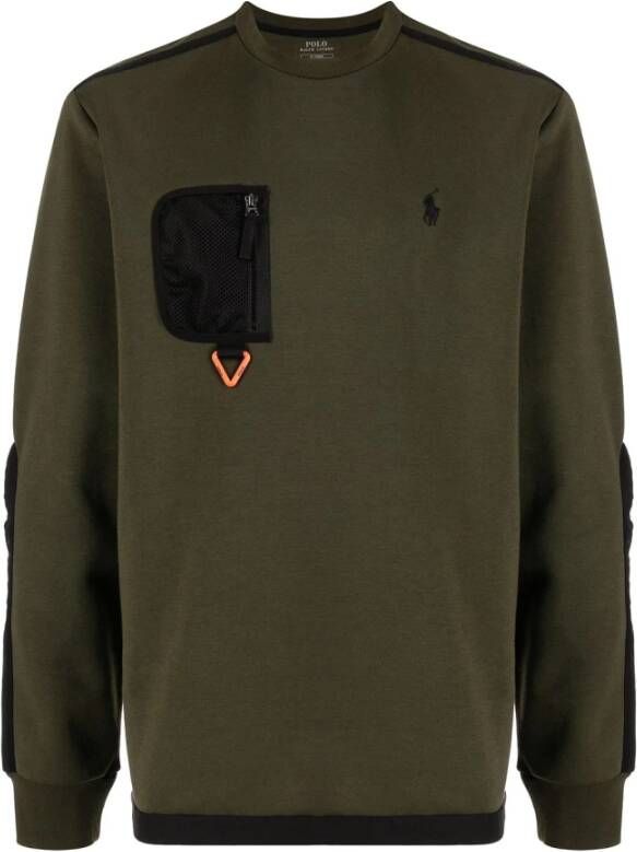 Ralph Lauren Army Utility Fleece Sweatshirt Green Heren