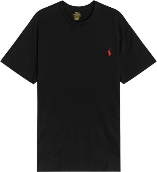 Polo Ralph Lauren Ralph Lauren T -shirt voor Hombre Black Polo Custom Slim Fit Black Zwart Heren
