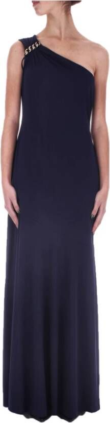 Ralph Lauren Blauwe One-Shoulder Jurk Blauw Dames