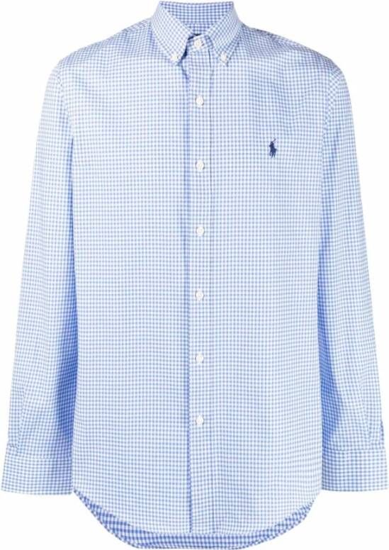 Ralph Lauren Blauwe Zijden Overhemd Blauw Heren