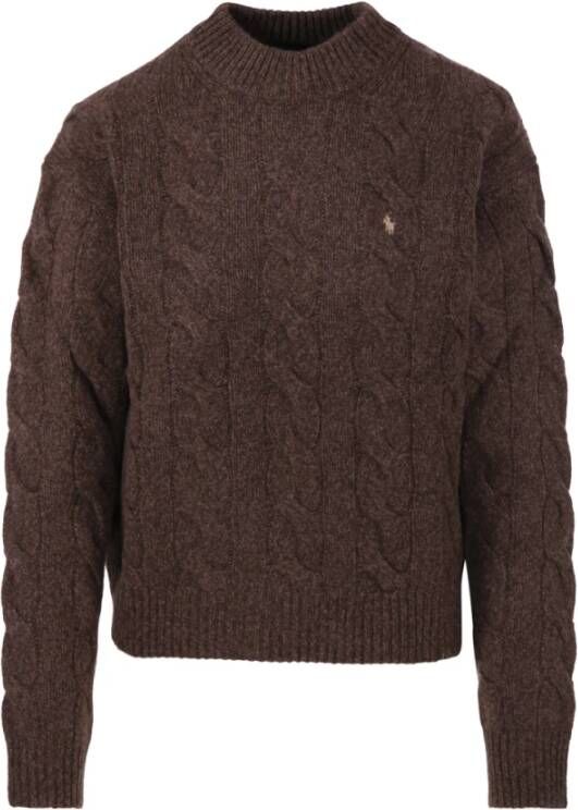 Ralph Lauren Bruin Marl Langemouw Pullover Bruin Dames